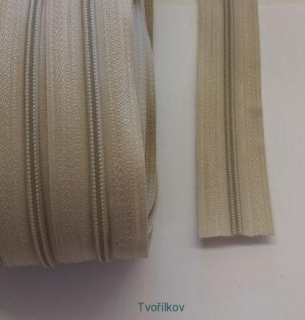 Zip 3mm  béžový 307